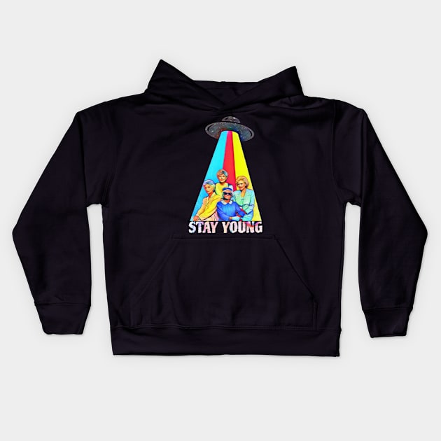 stay young Kids Hoodie by kazruts